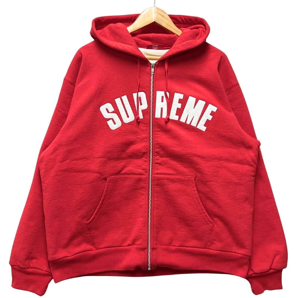 SUPREME シュプリーム 24AW Arc Thermal Zip Up Hooded Sweatshirt  アーチ形ロゴタイプ サーマル ジップ 汗水 パーカー L 置き目品 / 53725【中古】