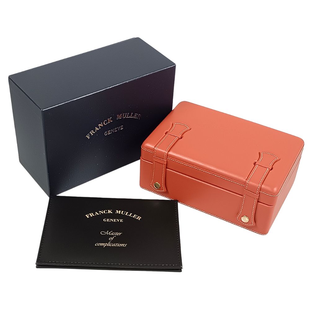 FRANCK MULLER 真っ直ぐレギオモンタヌス 時辰儀用入れもの あき場所箱 オレンジ色 御墨付き用入れもの 置き目品 / H86【中古】