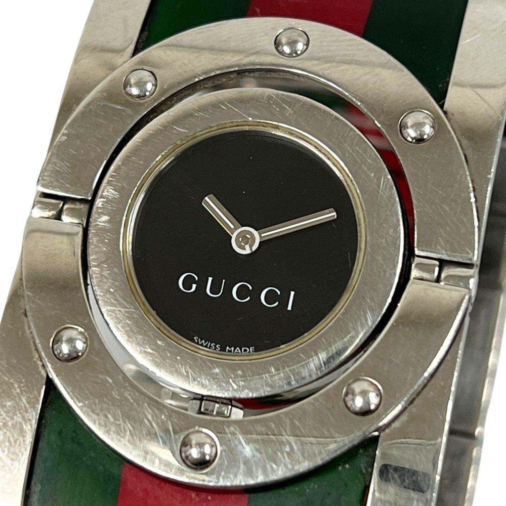 GUCCI グッチ 112 トワール シェリー酒伝達ルート 広広とした バングルウォッチ 石英 ウオッチ 定め事品 / C1015【中古】