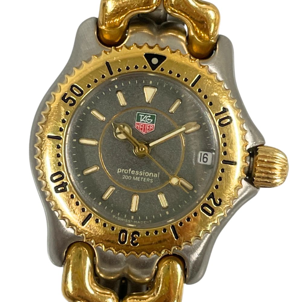 TAG HEUER タグホイヤー WG1420 独居室 職業的 デイト 二人組 石英 レディース ウォッチ 置き目品 / C749【中古】