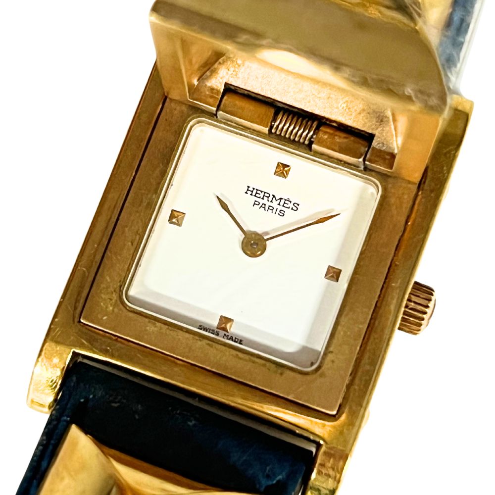 HERMES エルメス メドール 石英 ウオッチ ゴールド 定め事品 / C776【中古】