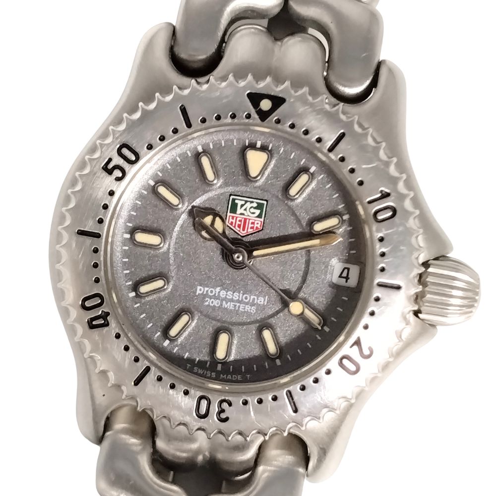 TAG HEUER タグホイヤー WG1413-0 独居室 職業的200 石英 ウォッチ しろがね色 置き目品 / C851【中古】