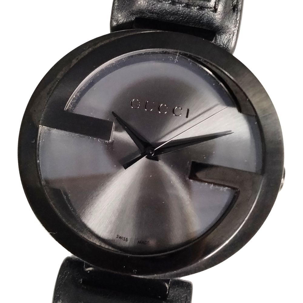 GUCCI グッチ 133.2 インターロッキング G 御覧になる 石英 ステンレス鋼 メンズ ウオッチ 定め事品 / C862【中古】