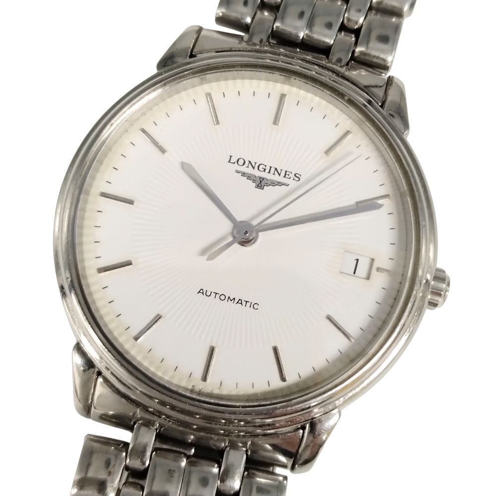 LONGINES ロンジン L4.678.4 地びた古典派音楽 デイト 自動小銃一巻き ステンレス鋼 メンズ ウオッチ しろがね色 定め事品 / C874【中古】