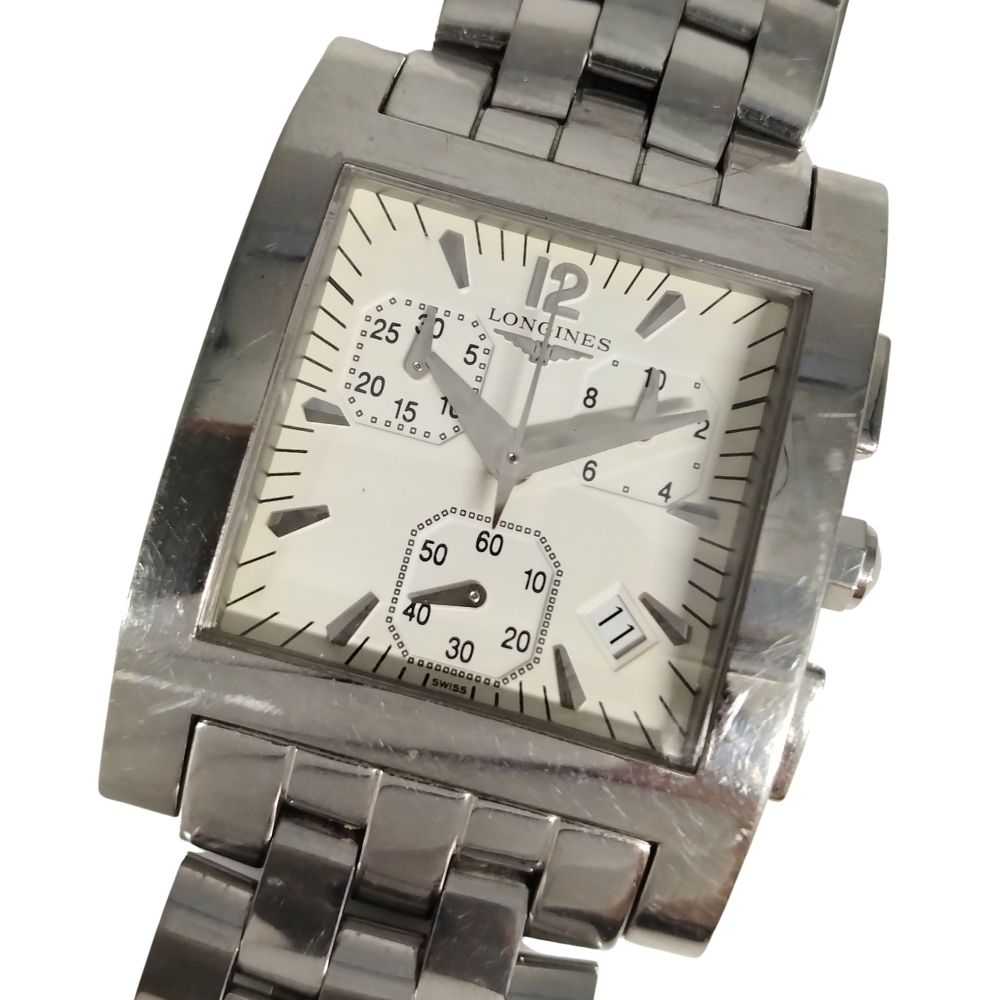 LONGINES ロンジン L5.668.4 ドルチェビータ クロノグラフ 石英 ステンレス鋼 ウオッチ しろがね色 定まり品 / C900【中古】