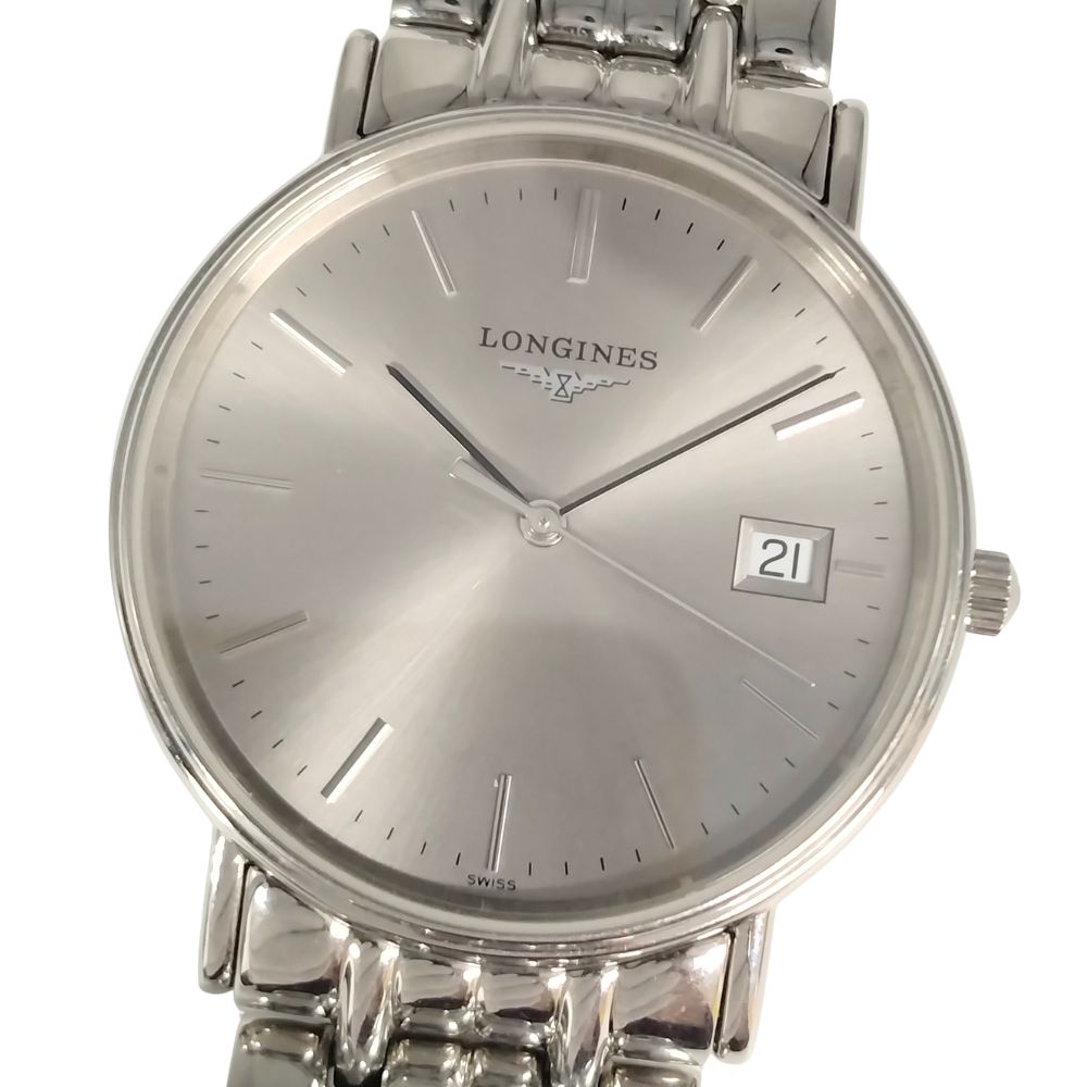 LONGINES ロンジン L4.720.4 地べた古典派音楽 デイト 石英 ステンレス鋼 メンズ ウォッチ 置き目品 / C913【中古】