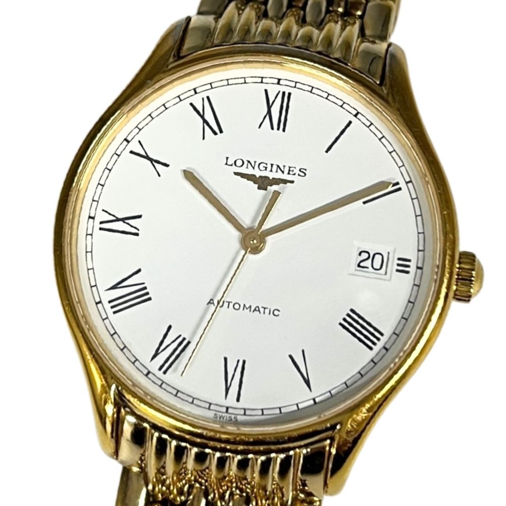 LONGINES ロンジン 品番L4.760.2 Lyre 木管 デイト 自動小銃一巻き ウオッチ ゴールド 定め事品 / C981【中古】