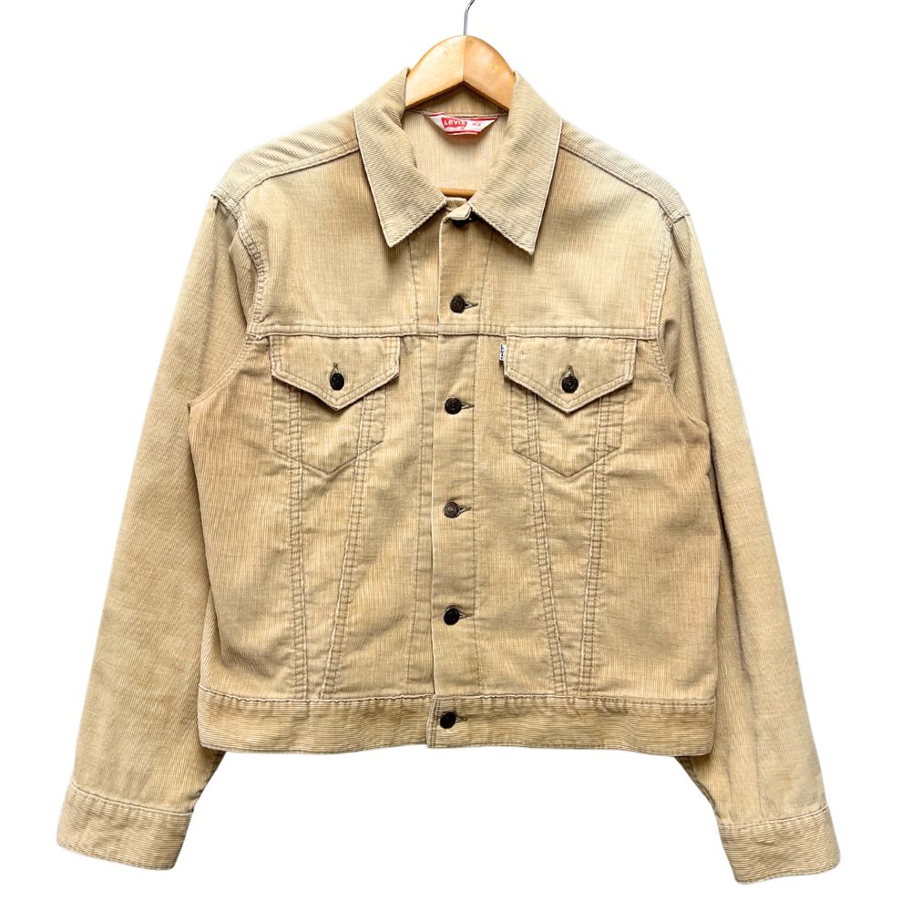 LEVIS リーバイス ヴィンテージ 70505 コーデュロイ トラッカー ジャケット USA製 ブルゾン ベージュ サイズ 42 正規品 / 54621【中古】｜STONE RIVER 13,277円