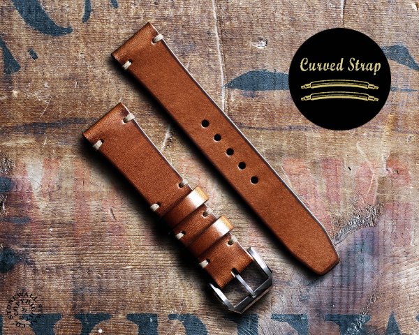 STONEWALL for ポルトギーゼ ストラップ クラシック ヴィンテージ ウィスキー x ナチュラル カテゴリ : IWC PORTUGUESE 用 インターナショナルウォッチカンパニー クロノグラフ ヨットクラブ ベルト バンド カーブ 湾曲 アンティーク レザー 革 夏 対応 : 20mm 22mm｜STONEWALL