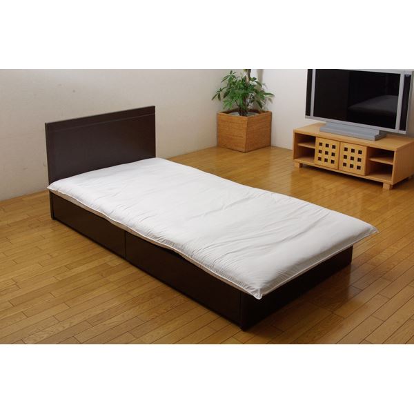 敷き布団カバー シングル 寝具 機能性 羽毛タッチ アイボリー 約105×215cm 敷布団カバー 敷ふとんカバー 敷カバー 敷きカバー カバー