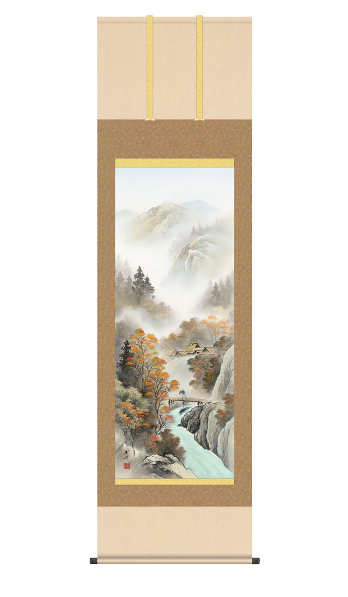 真作/秀峰/竹林高士之図/桐共箱付/布袋屋掛軸HE-70 真作/大津日楠/山水馬子図/桐共箱付/布袋屋掛軸HG-331 - メルカリ