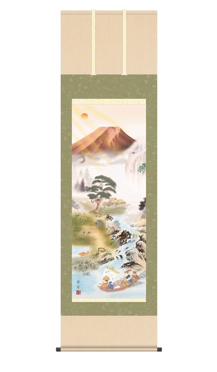 楽天市場】掛け軸 掛軸 開運画 縁起画 龍虎吉祥之図 りゅうこ