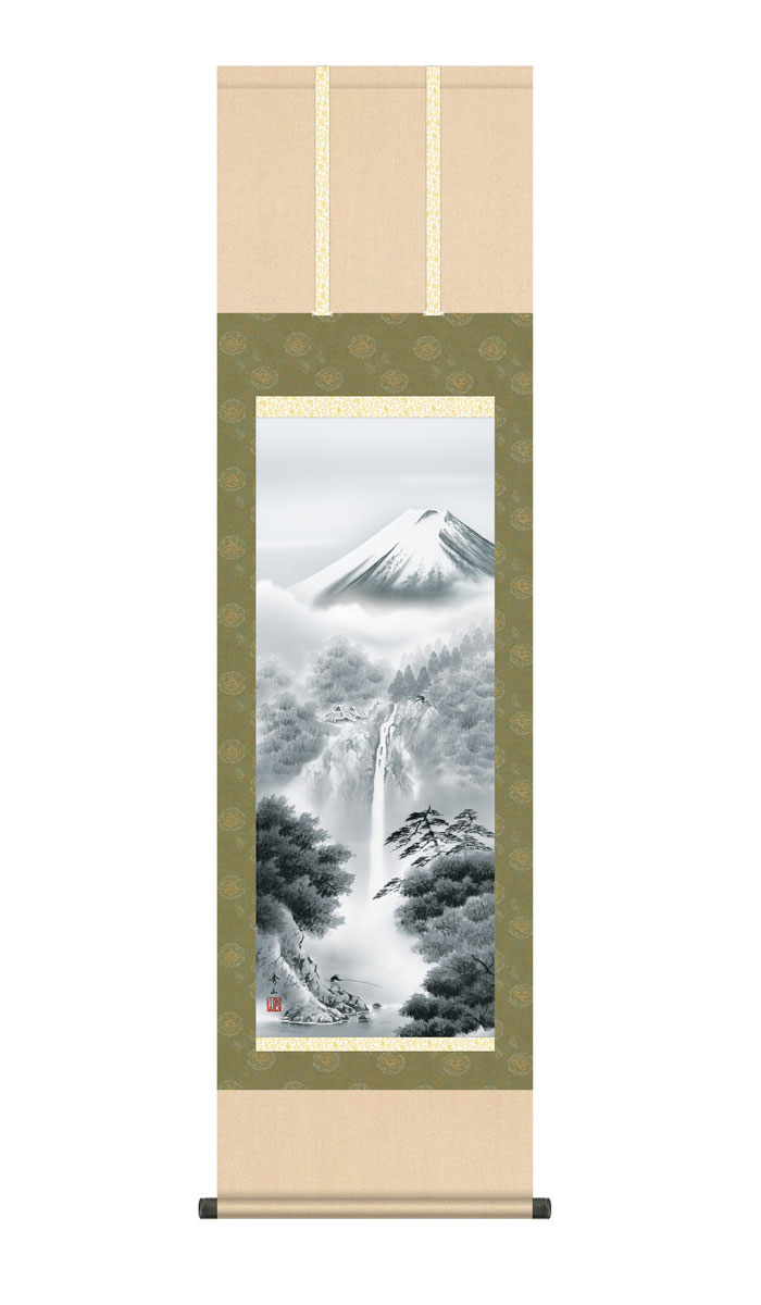 掛け軸 鈴村 秀山作 紫山憧憬 桐箱付き 楽天市場】掛け軸 掛軸 富士飛翔 ふじひしょう 幅44.5×高さ約