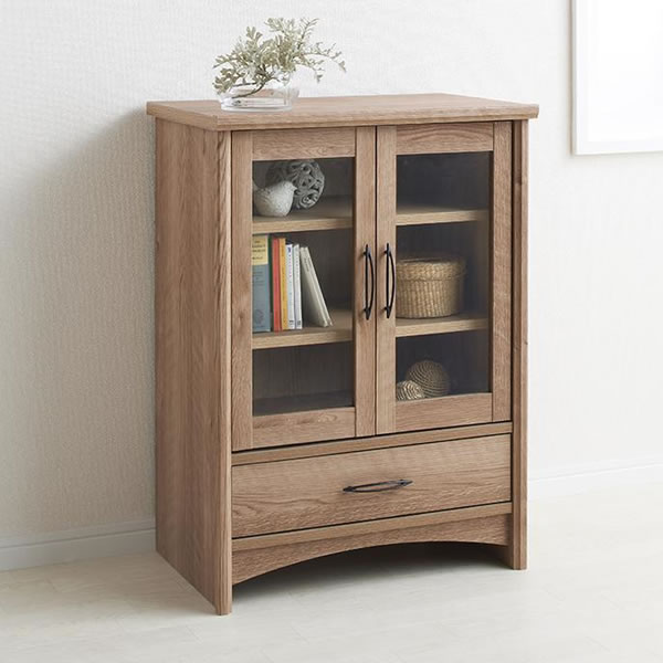 日本製 楽天市場 キャビネット 単品 幅59 奥行39 高さ81 5cm 本棚 扉 扉付 扉付き 引き出し付き スライドレール オーク風素材 レトロ キャビネット 棚 木製 ウッドラック 収納 ラック Cd収納 Dvd収納 収納家具 リビング収納 絵本 収納棚 収納ラック ブックシェルフ