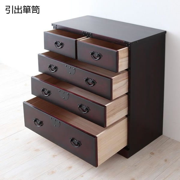 楽天市場】民芸箪笥90幅 日本製 完成品 大川家具 大川で造られ