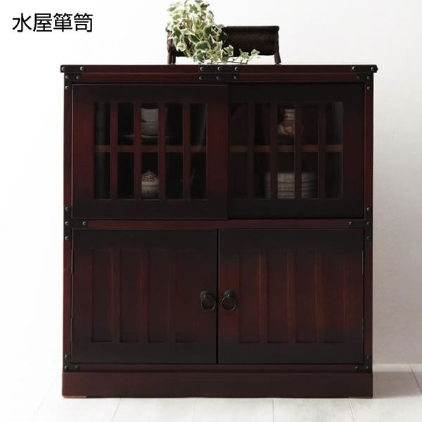 楽天市場】【6ヶ月保証付】水屋箪笥 幅67cm 幅57cm 和風家具 昭和