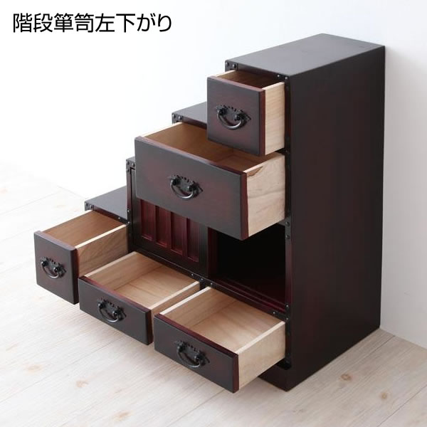 楽天市場】民芸箪笥 階段90幅右下がり【日本製】【完成品】【大川