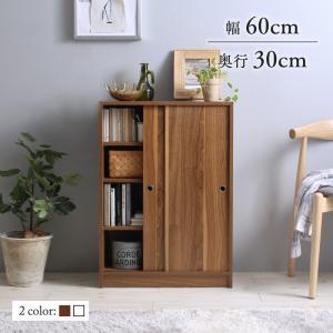 楽天市場】絵本棚 本棚 引き戸収納 キャビネット 幅45 奥行30 高さ85