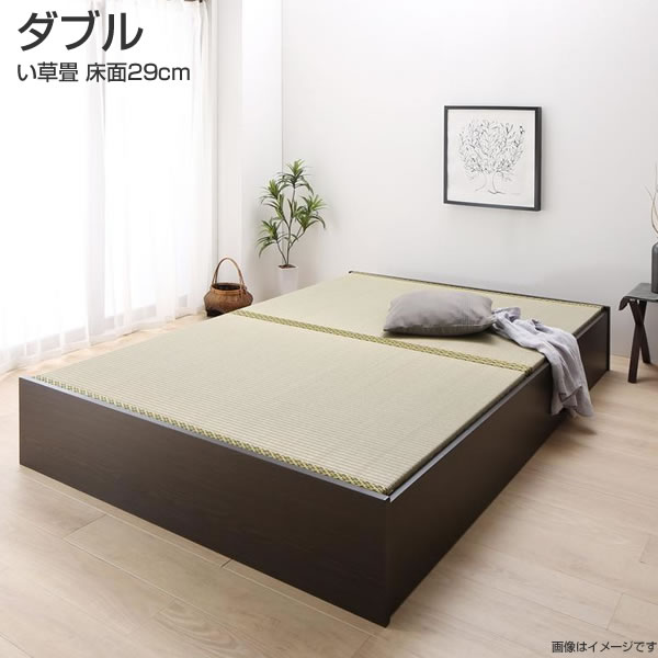 小上がり い草畳 畳ベッド ヘッドレスベッド タタミベッド 頑丈 丈夫 畳 たたみベッド 収納ベッド 一人暮らし 来客用ベッド い草畳 収納付きベッド 布団収納 大型収納 ベッド ベット ダブル 29cm 畳ベッド お客様組立 日本製 たたみベッド い草畳 ダブル 29cm 収納ベッド
