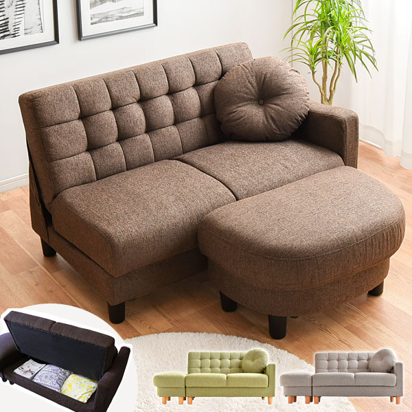 超激安 楽天市場 送料無料 ソファ 収納付き ソファー ソファベッド 2人掛け 2人掛けソファ ローソファ 2way コンパクト 北欧 かわいい 一人暮らし ラブソファ モダン ロー ローソファー おしゃれ 布地 二人 2p オットマン ファブリック ワンルーム 収納 収納付き