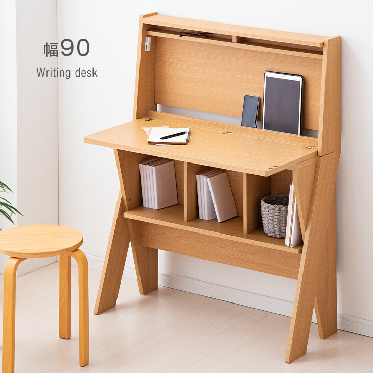 コンパクト 幅90cm 大決算 円 送料無料 デスク 省スペース Pcデスク 勉強机 ブックシェルフ デスク 収納デスク 折り畳みデスク Desk つくえ 収納棚付き 在宅勤務 折りたたみ ライティングデスク パソコンデスク 机 おしゃれ 勉強机 テレワーク 簡易デスク