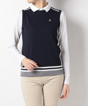 楽天市場 公式 ランバンスポール Jlニットベスト レディース ウェア ベスト ゴルフ スポーツ Vlr5031a3 デサント公式通販 楽天市場店
