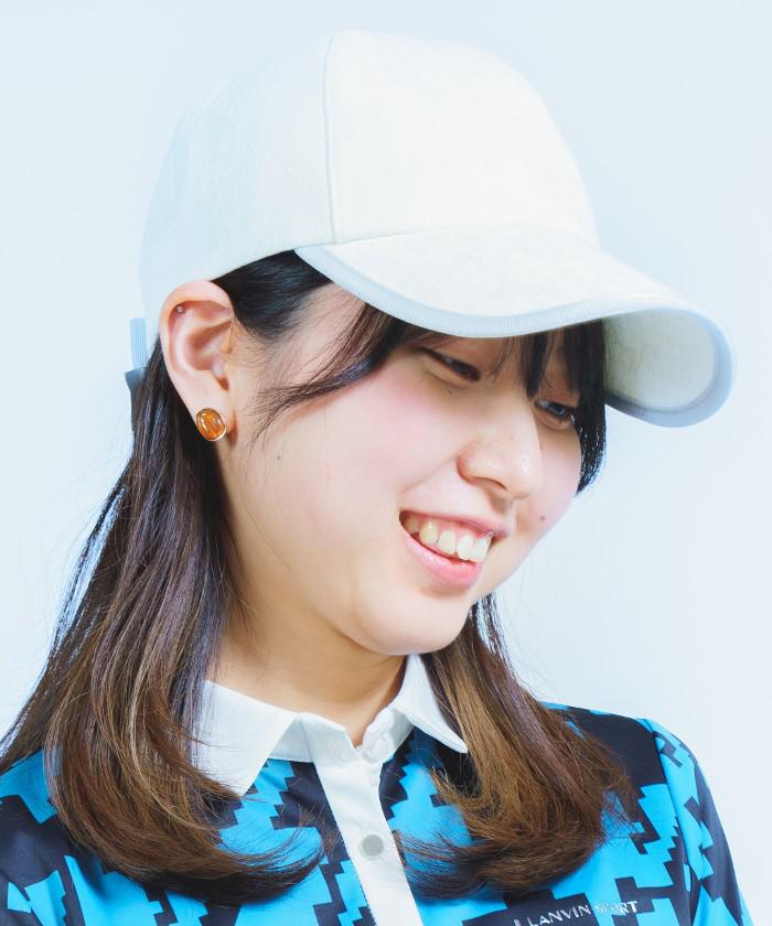 白 フリル付 ランバン スポーツキャップ 帽子 ゴルフ 通販