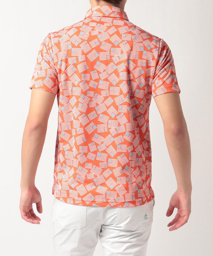【公式】【SALE/30%OFF】マンシングウェア【SUNSCREEN】星条旗プリント半袖シャツクーリングサンスクリーンドライシャリ感メンズウェアシャツポロシャツゴルフゴルフウェアスポーツブランドマンシング2022年春夏モデルMGMTJA03CHセール