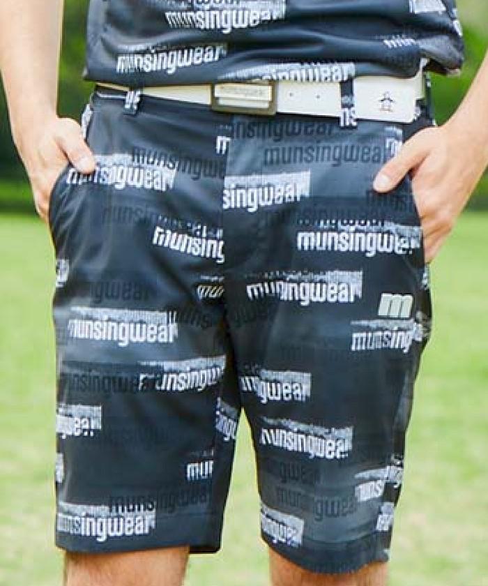 マンシングウェア Sunscreenストレッチfusion Move総柄ロゴプリントショートパンツ 22年春夏モデル Uvケア サンスクリーン ゴルフパンツ Memtjd54 セール 短パン ブランド ウェア スポーツ ゴルフウェア メンズ ハーフパンツ 吸汗速乾
