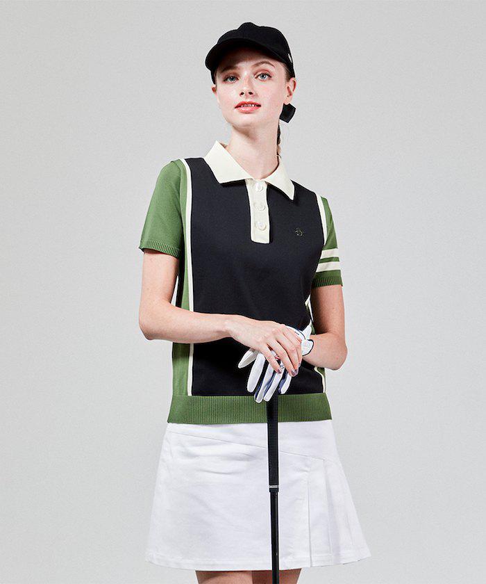 マンシングウェア インターシャニット半袖シャツ Uvカット レディース ウェア シャツ ポロシャツ ポロ ゴルフ ゴルフウェア おしゃれ スポーツウェア ブランド マンシング 22年秋冬モデル Mgwuja90 最大51 オフ