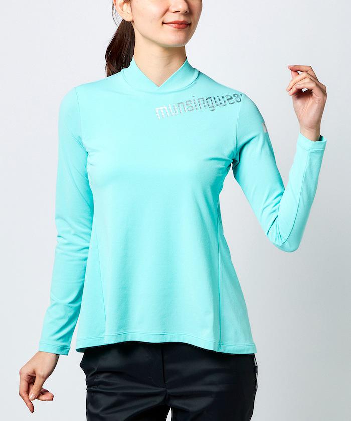 マンシングウェア スパークドライ鹿の子ブラトップモックネックシャツ ストレッチ Uvカット 高速速乾 レディース ウェア シャツ ポロシャツ ポロ ゴルフ ゴルフウェア おしゃれ スポーツウェア ブランド マンシング 22年秋冬モデル Mewujb02 卸直営