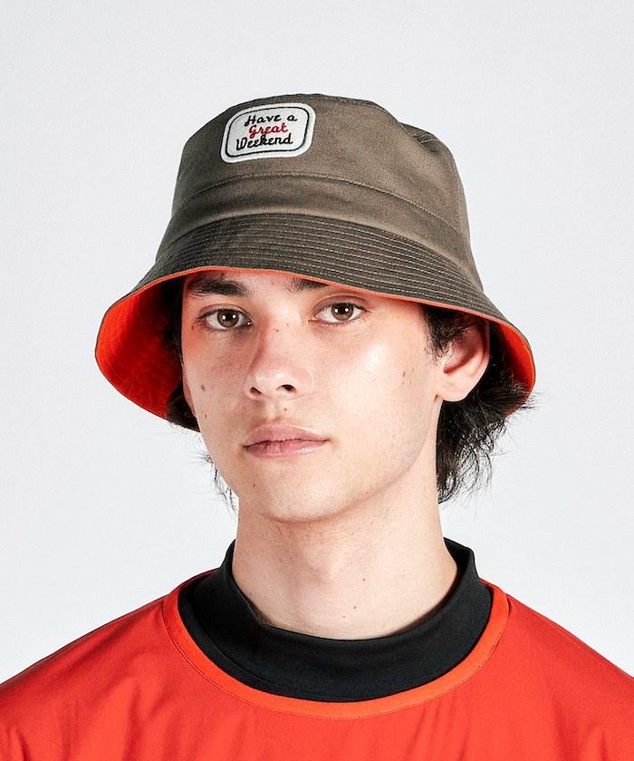 MAN-TLE ストライプ コットン バケットハット MAN-TLE ストライプ コットン バケットハット MAN-TLE