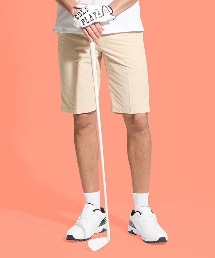 【公式】マンシングウェア MUNSINGWEAR ダブルクロスハーフパンツ メンズ 男性 ショートパンツ ボトムス ストレッチ 撥水 小雨対応 UVカット ゴルフ 無地 シンプル スポーツ ブランド MG5SHP25M 2025年春夏モデル