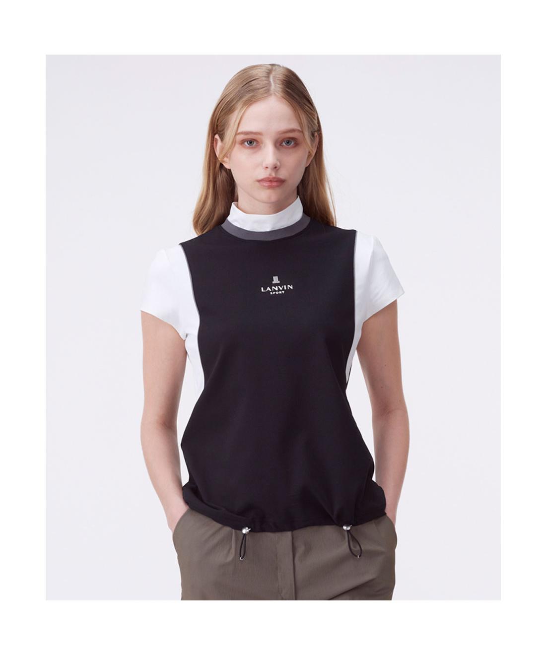 【公式】ランバン スポール LANVIN SPORT モックネック 半袖シャツ レディース 女性 部分吸汗 部分UVカット UPF50+ 部分ストレッチ ゴルフウェア おしゃれ スポーツ VG5FHS11L 2025年秋冬モデル