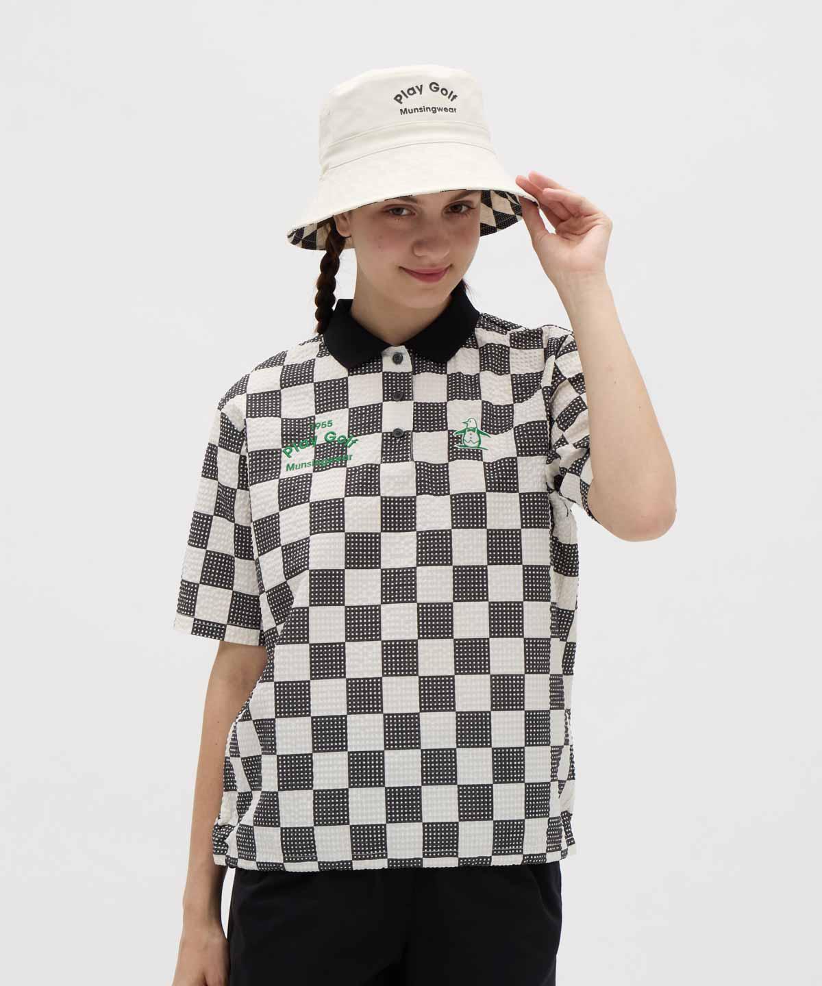 【百貨店大売り出し 30%OFF】【堅苦しさ】マンシングウェア MUNSINGWEAR 立ちはだかる柄出で立つし半袖スポーツシャツ レディース 亭主もち 吸汗速乾 伸ばすこと 蹴球原料品 ゴルフ 今めかしい 運動競技 ブランド名 MG5FHS51L 2025年秋冬ひな形