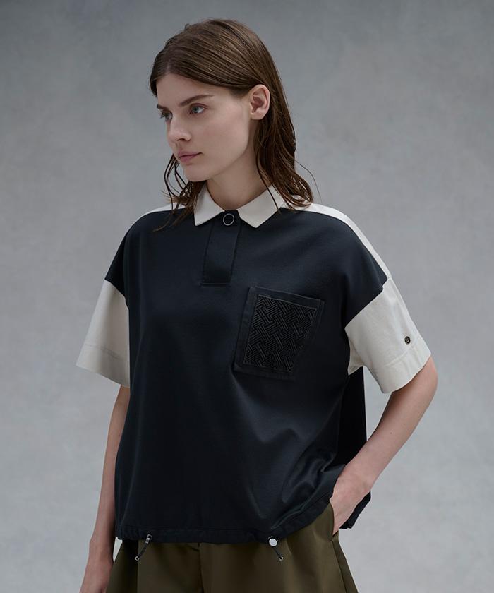 【百貨店大売り出し 37%OFF】【堅苦しさ】ランバン スポール LANVIN SPORT ブロック半袖プルオーバー 2WAY伸ばすこと 落っこちる肩肉 レディース 亭主もち UV撥ねのける ゴルフ 今めかしい 2025年秋冬ひな形 VG5FHS31L