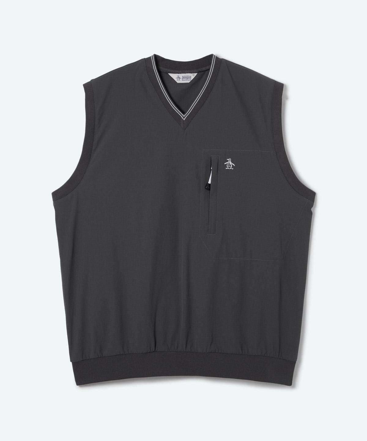 【堅苦しさ】ペンギン バイ マンシングウェア penguin BY MUNSINGWEAR UTILITY NYLON RIPSTOP VEST メンズ 成人男性 トップス Vのど首 より良い ゴルフ 今めかしい 運動競技 ブランド名 MU5FVE02M