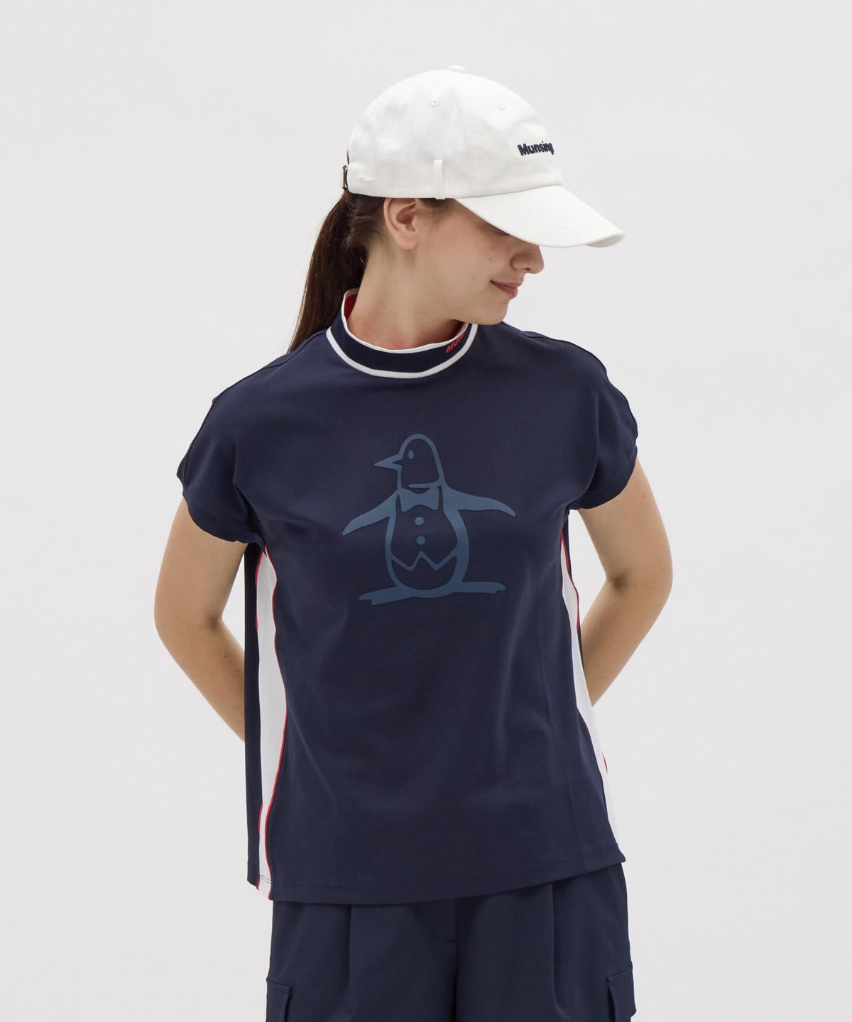 【公式】マンシングウェア MUNSINGWEAR Sunscreen NIR 4口ポンチモックネック半袖シャツ レディース 女性 吸汗速乾 UV ストレッチ 遮熱 クーリング ゴルフ MG5FHS23L 2025年秋冬モデル 13,200円