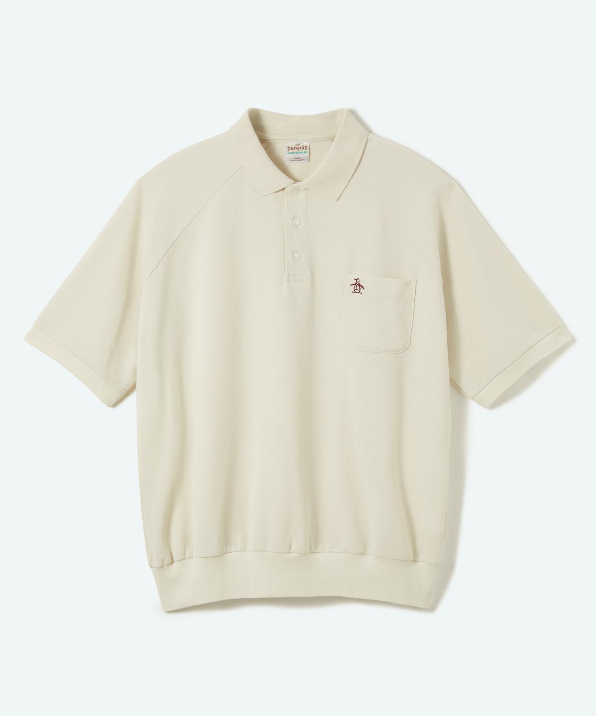 【堅苦しさ】ペンギン バイ マンシングウェア penguin BY MUNSINGWEAR 60’S RAGLAN HALF SLEEVE POLO メンズ 成人男性 半袖 スポーツシャツ 胸衣嚢 ゴルフ 今めかしい MU5FHS01M