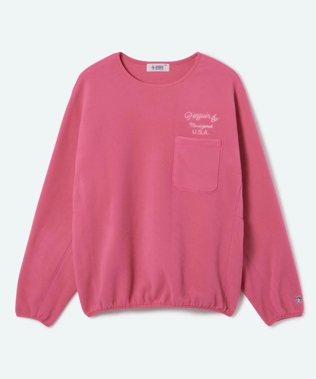 【公式】ペンギン バイ マンシングウェア penguin BY MUNSINGWEAR FLEECE CREW NECK PULLOVER メンズ 男性 クルーネック フリース 胸ポケット付 保温 ゴルフ おしゃれ MU5FSW03M|デサント公式通販 店