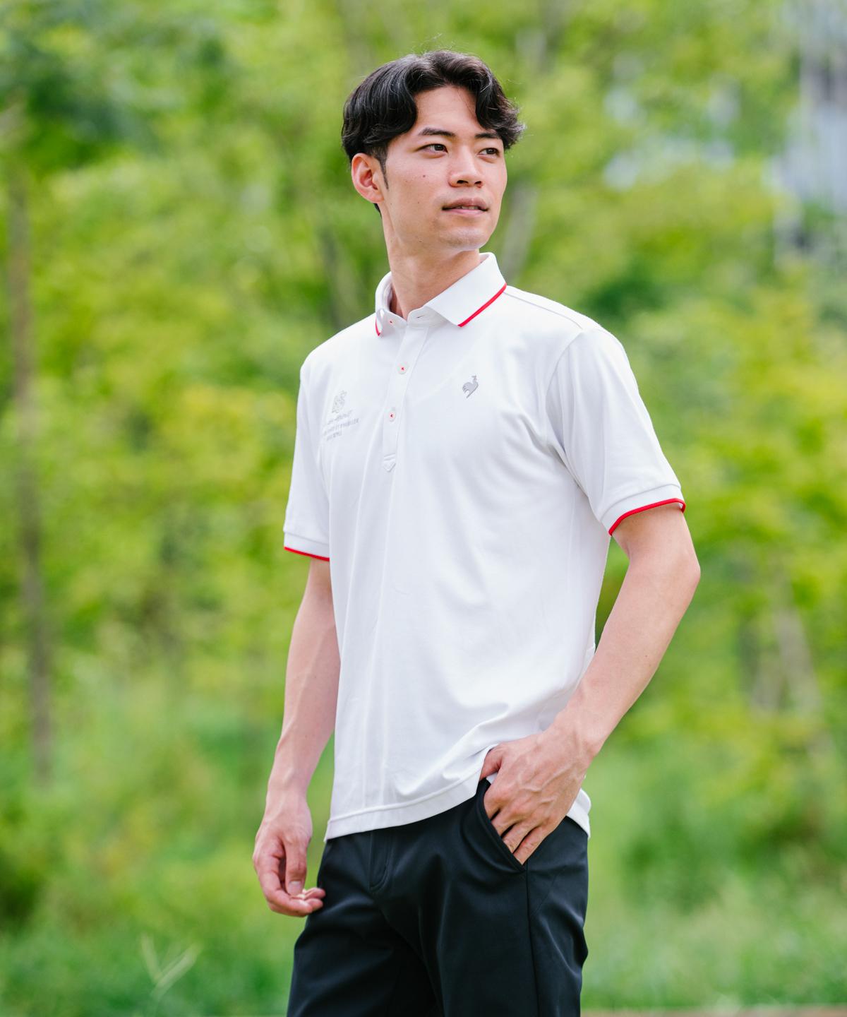 【公式】ルコックスポルティフ ゴルフ le coq sportif golf 【直営店限定】半袖シャツ メンズ 男性 吸汗速乾 ストレッチ UVカット Sunscreen NIR ゴルフ おしゃれ スポーツ ブランド LG5FHSD1M|デサント公式通販 店