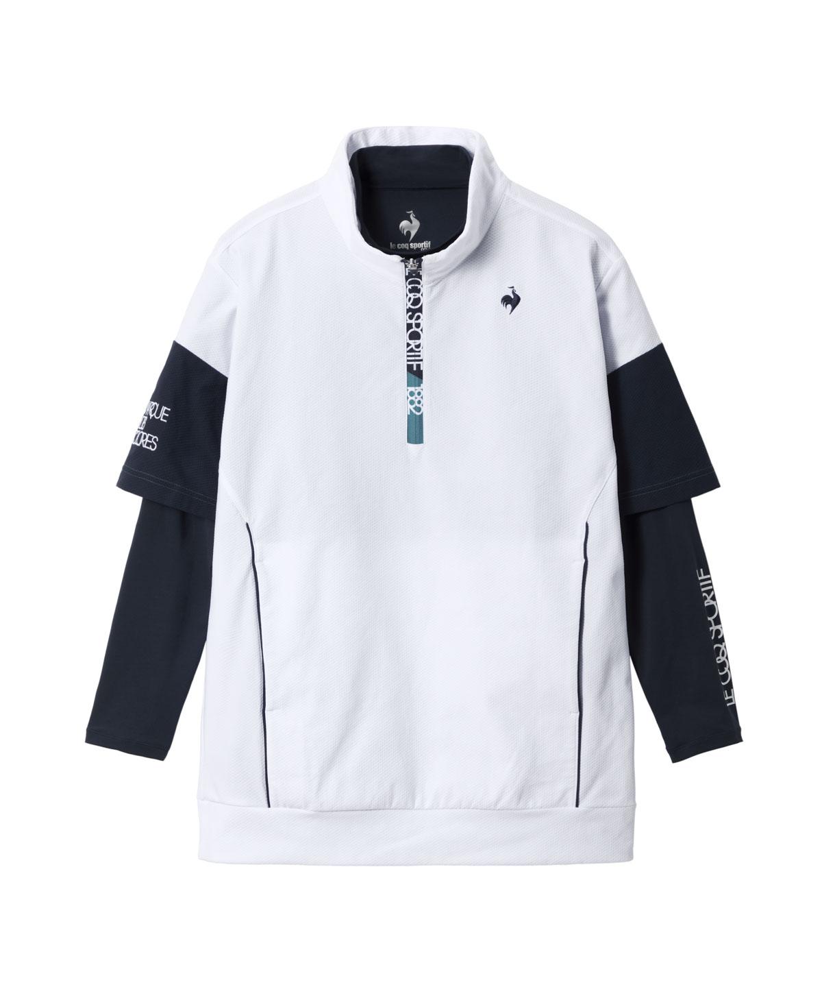 【公式】ルコックスポルティフ ゴルフ le coq sportif golf 【大きいサイズ】インナー付半袖カットソー メンズ 男性 吸汗速乾 ストレッチ UVカット ゴルフ おしゃれ LG5FTZB1M 2025年秋冬モデル