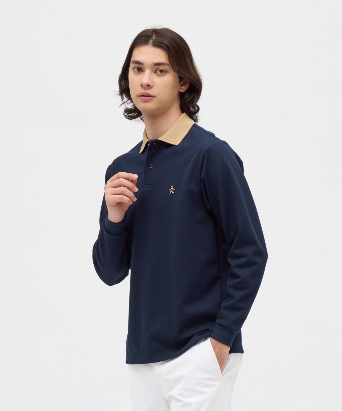 【百貨店大売り出し 30%OFF】【堅苦しさ】マンシングウェア MUNSINGWEAR 10 YEARS LONG SLEEVE POLO SHIRT（クレリック） 長袖 スポーツシャツ ワンポイント 日本製 メンズ 成人男性 ゴルフ MG5FLS07M 2025年秋冬ひな形