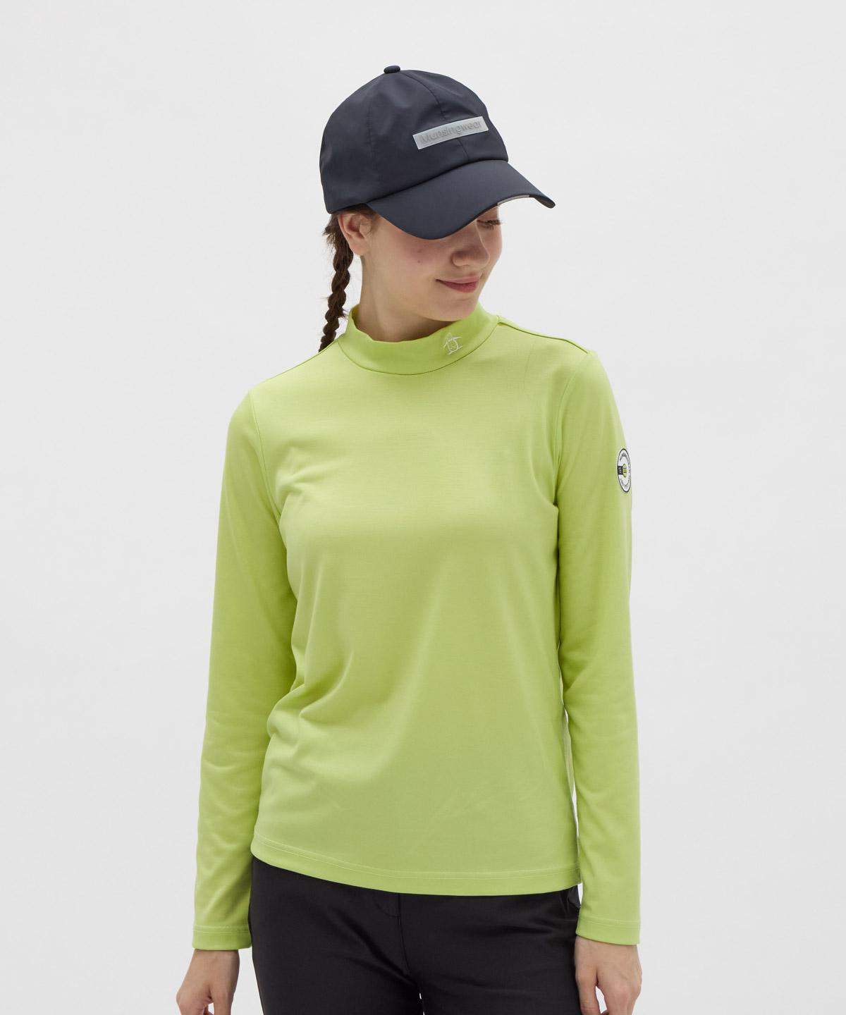 【堅苦しさ】マンシングウェア MUNSINGWEAR 伸ばすこと毛混モックネック長袖プルオーバー レディース 亭主もち 伸ばすこと 洗い濯ぎ機洗いもの可 トップス 下着類 プルオーバー ゴルフ 今めかしい MG5FLS23L 2025年秋冬ひな形