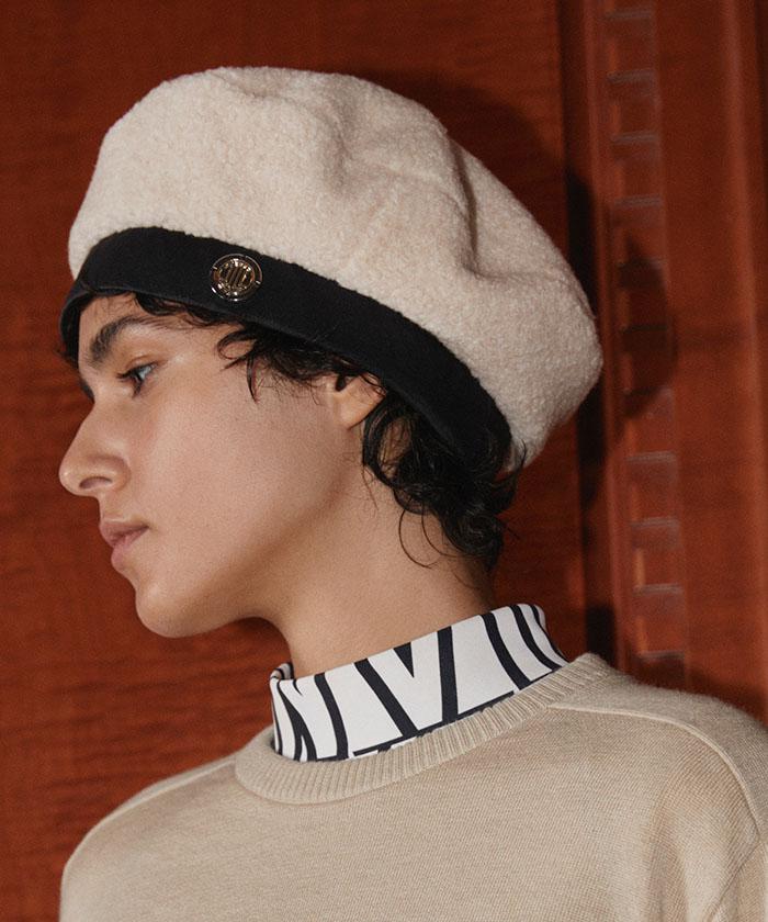 【公式】ランバン スポール LANVIN SPORT ベレー帽 ボア もこもこ 内側サイズ調整可能 レディース 女性 キャップ 帽子 小物 ゴルフ おしゃれ ブランド VG5FCP81L 2025年秋冬モデル