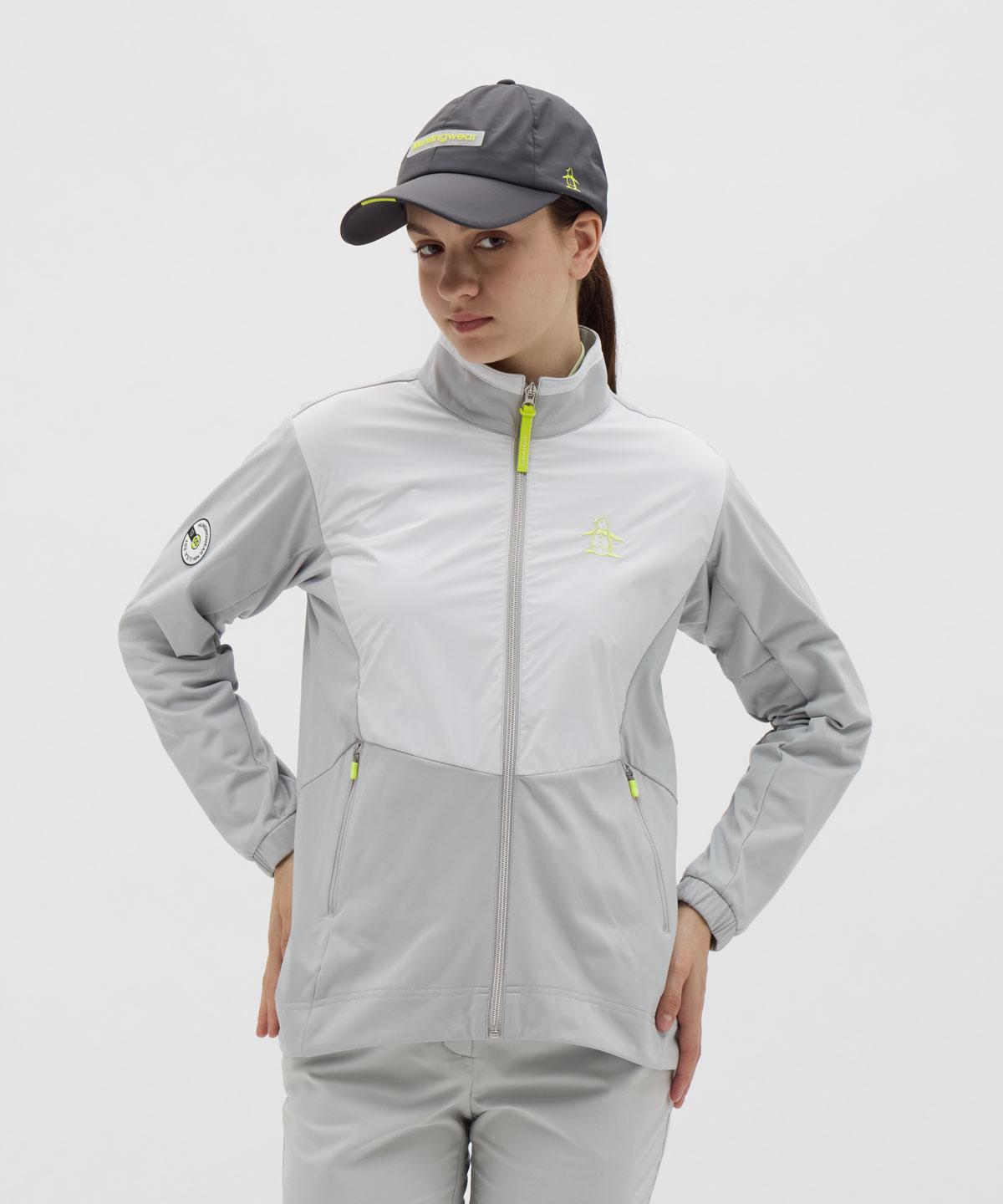 【堅苦しさ】マンシングウェア MUNSINGWEAR はっ水伸ばすこと前開きスタンドジップハイブリットカットソー レディース お上さん UVとり捨てる UPF50+ ゴルフ スポーティー MG5FSW22L