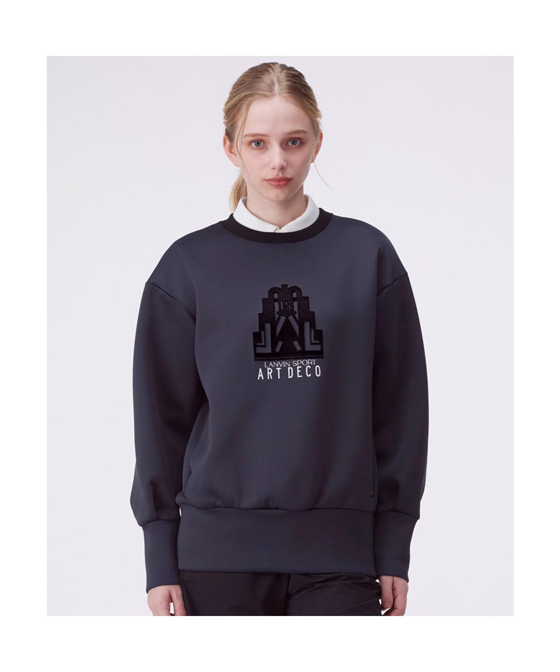 【堅苦しさ】ランバン スポール LANVIN SPORT デコ・ソウザ100周年 ダンボールニットプルオーバー レディース お上さん 汗水 ゆったり ゴルフ 今めかしい 運動競技 VG5FSW61L