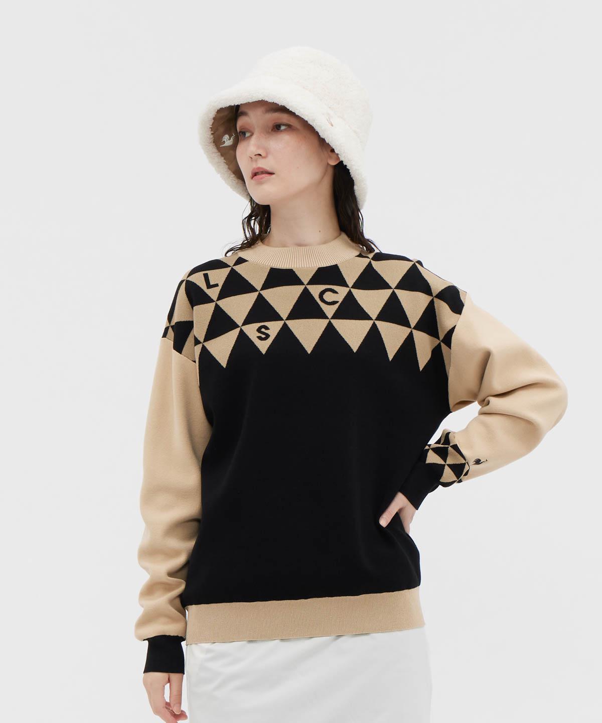 【公式】ルコックスポルティフ ゴルフ le coq sportif golf 裏地付き防風モックネックセーター レディース 女性 防風 手洗い可 ニット ゴルフ おしゃれ スポーツ 日常使い LG5FST01L 2025年秋冬モデル