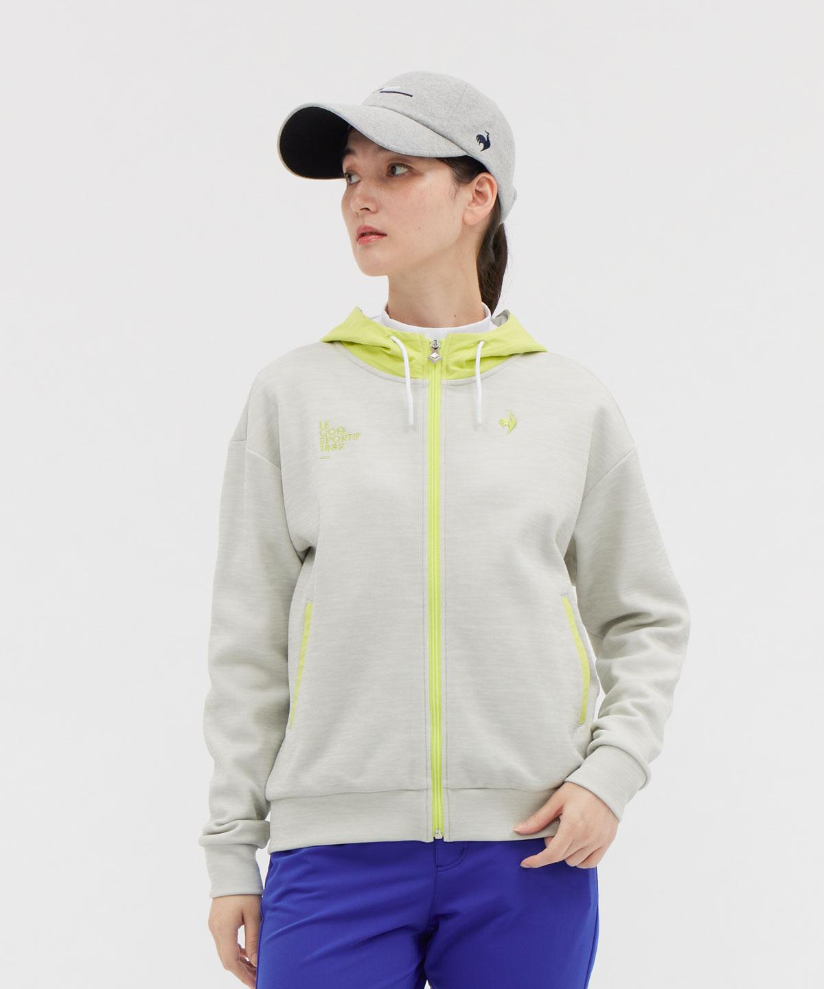 【百貨店大売り出し 40%OFF】【堅苦しさ】ルコックスポルティフ ゴルフ le coq sportif golf フルジップフーディースウェット レディース お上さん 吸汗 2WAY伸ばすこと UVとり捨てる 軽さ ゆったり ゴルフ 今めかしい LG5FSW50L 2025年秋冬青写真