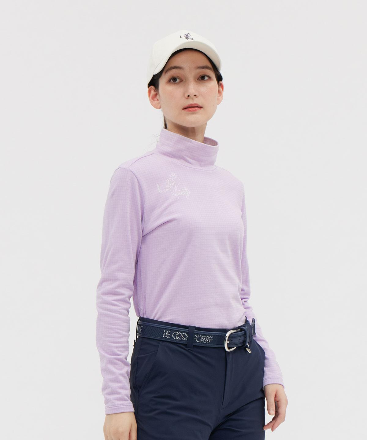 【堅苦しさ】ルコックスポルティフ ゴルフ le coq sportif golf 裏起毛モックネックシャツ レディース お上さん 伸ばすこと 保温 肌付き ゴルフ 今めかしい 運動競技 LG5FLS52L